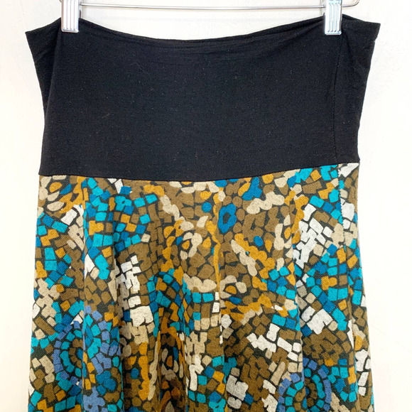 Contro Corrente Mosaic Patterned Stretch Midi Skirt MEDIUM - Picture 6 of 6